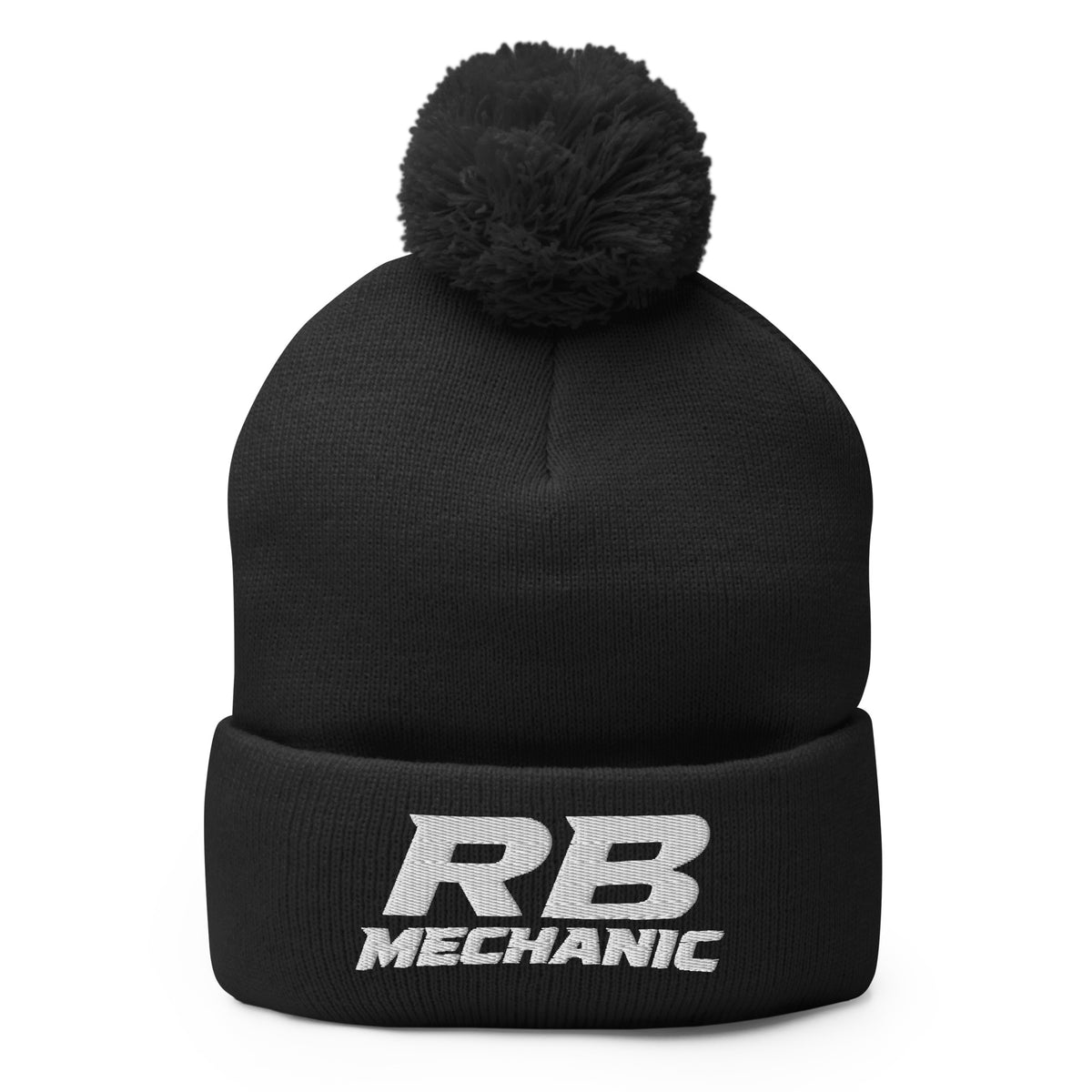 Pom-Pom Beanie | RB Mechanic | Lettermark Logo