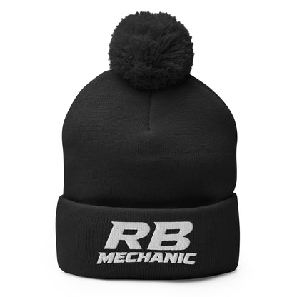 Pom-Pom Beanie | RB Mechanic | Lettermark Logo