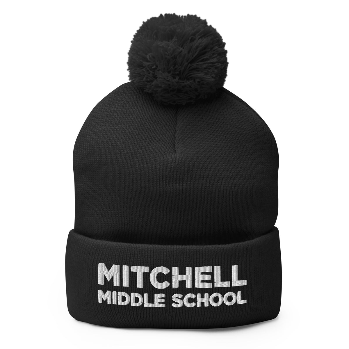 Pom-Pom Beanie | Mitchell Middle School Softball | Crest Logo
