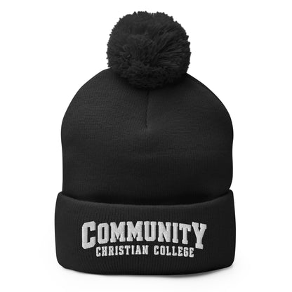 Pom-Pom Beanie | Community Christian College | Vanguard Athletic Logo