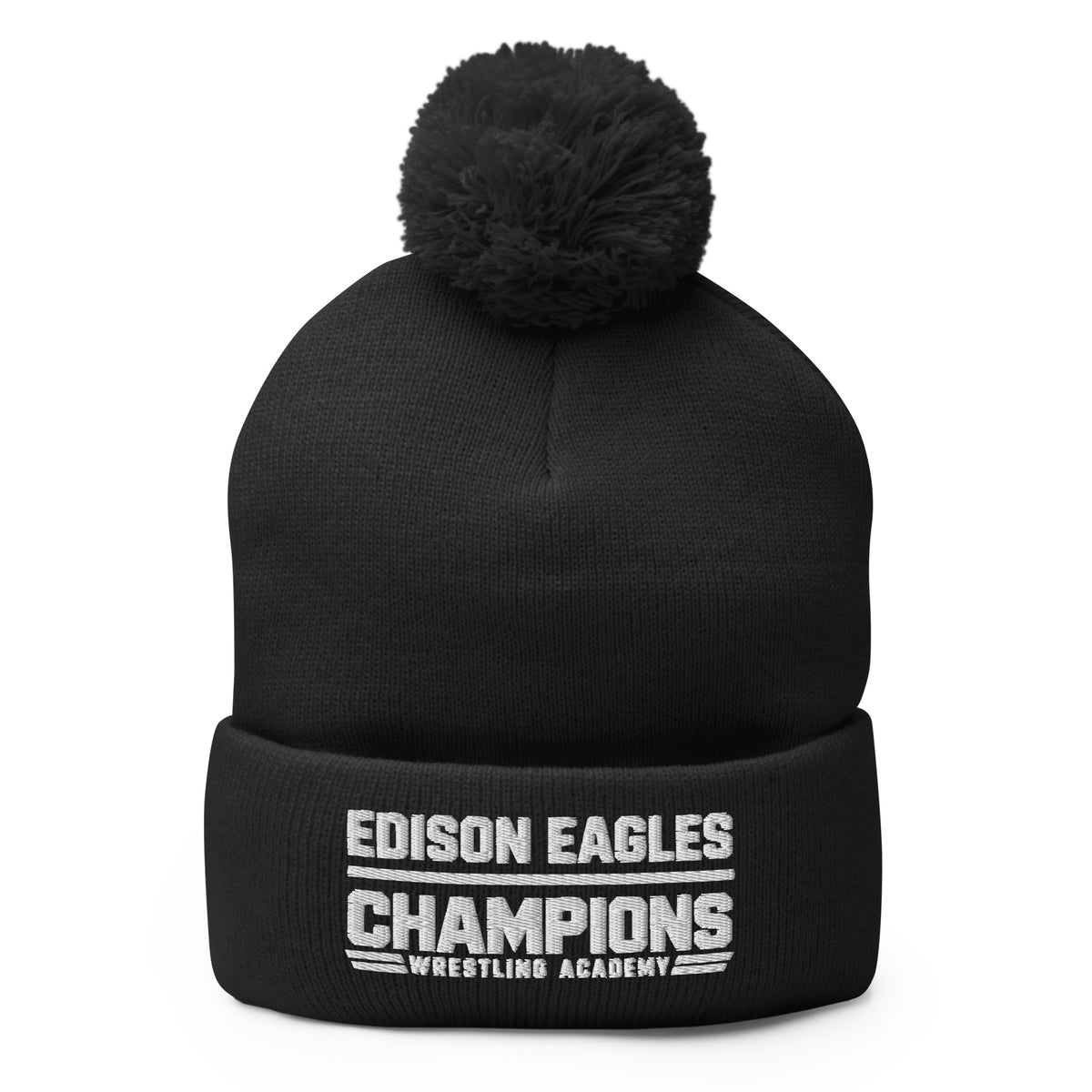 Pom-Pom Beanie | Edison Eagles/CWA Wrestling | Crest Logo