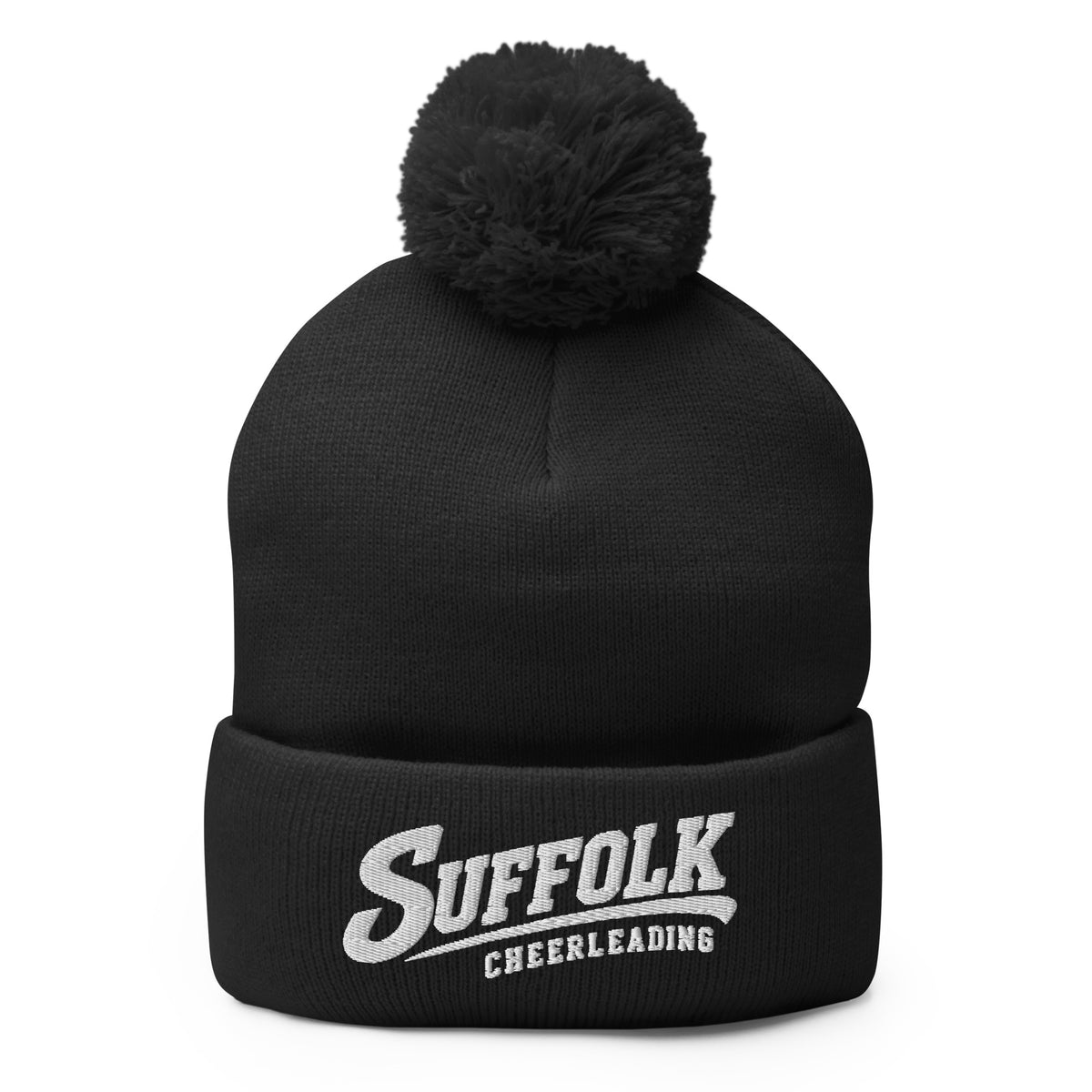 Pom-Pom Beanie | Suffolk University Cheerleading | Athletics Logo