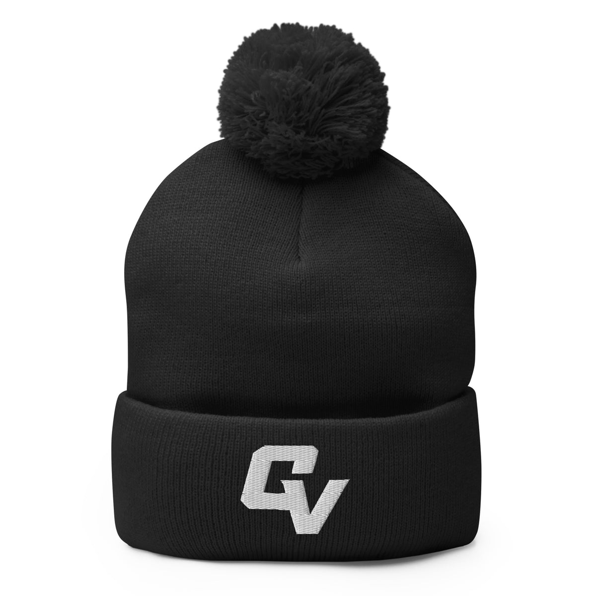 Pom-Pom Beanie | Cumberland Valley Coyotes Football | Crest Logo