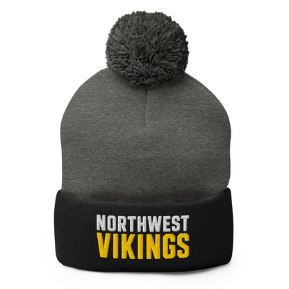 Pom-Pom Beanie | Northwest High School | Vikings Logo