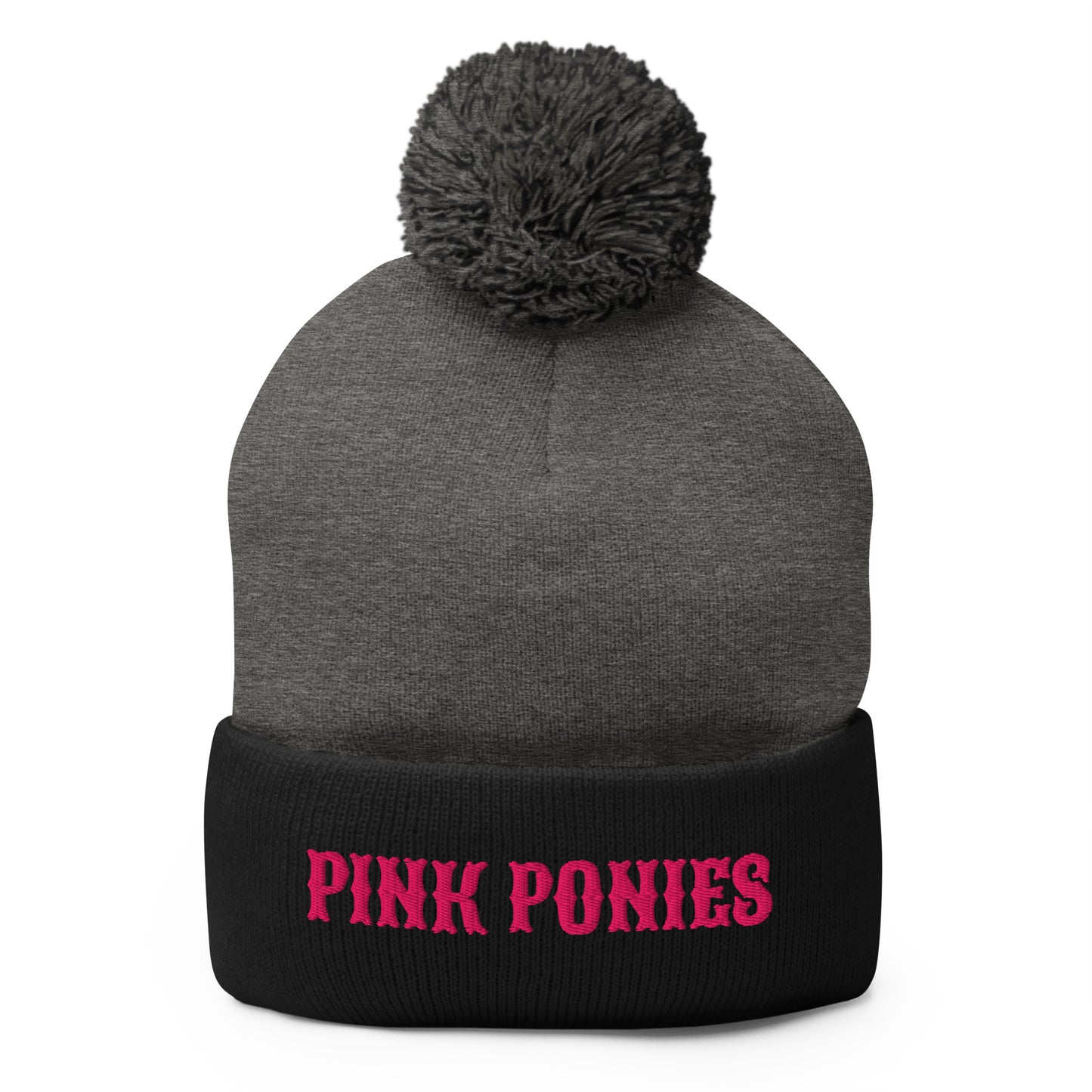 Pom-Pom Beanie | Pink Pony Athletic Club | Script Logo