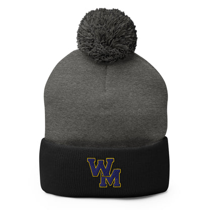Pom-Pom Beanie | West Memphis Community Christian College Gators | WM-Mark Logo