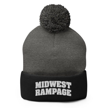Pom-Pom Beanie | Midwest Rampage | Modern Script Logo