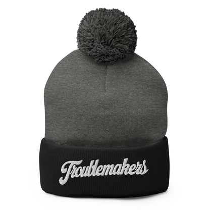 Pom-Pom Beanie | Triad Troublemakers | Crest Logo