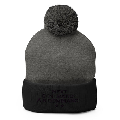 Pom-Pom Beanie | Next Generation Air Dominance | Modern Script Logo