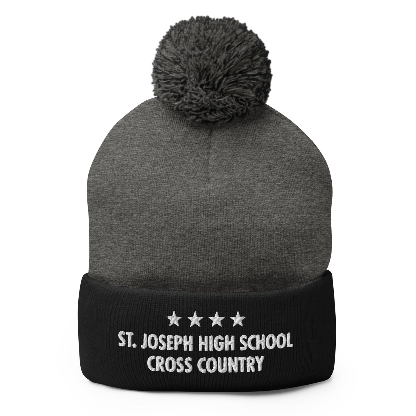 Pom-Pom Beanie | St. Joseph High School - Cross Country | Vanguard Logo