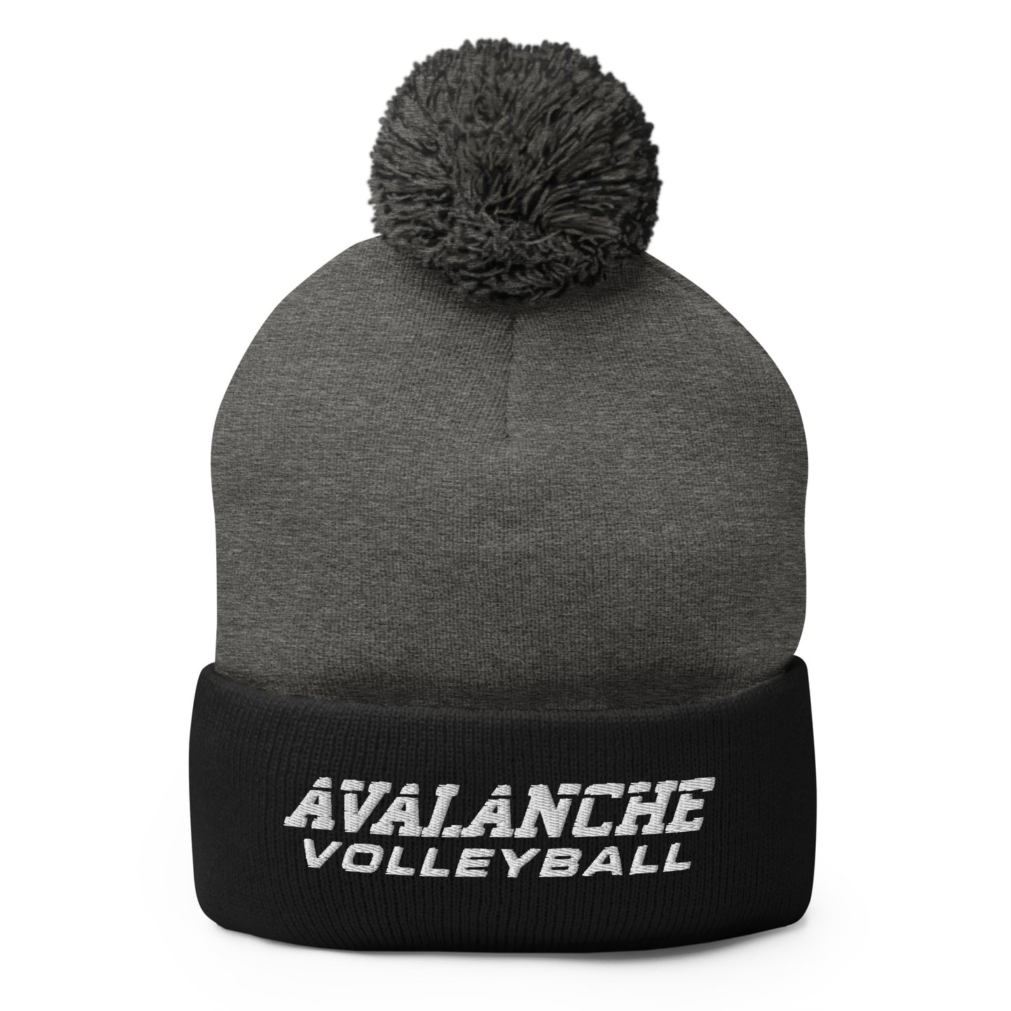 Pom-Pom Beanie | Avalanche Volleyball Club | Modern Script Logo