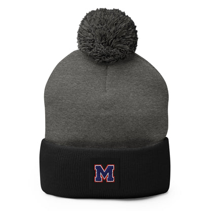 Pom-Pom Beanie | Michigan Select Baseball | M Lettermark Logo