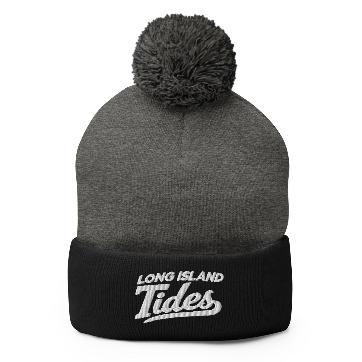 Pom-Pom Beanie | Long Island Tides Baseball | Vanguard Logo