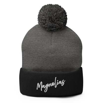 Pom-Pom Beanie | Pink Magnolias Dance | Modern Script Logo