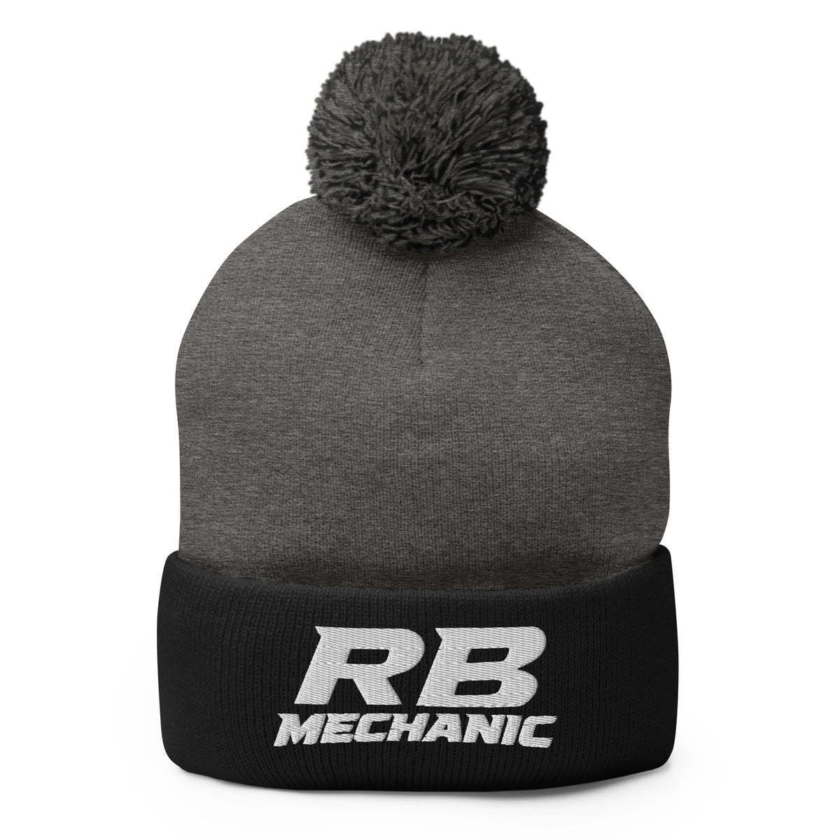 Pom-Pom Beanie | RB Mechanic | Lettermark Logo