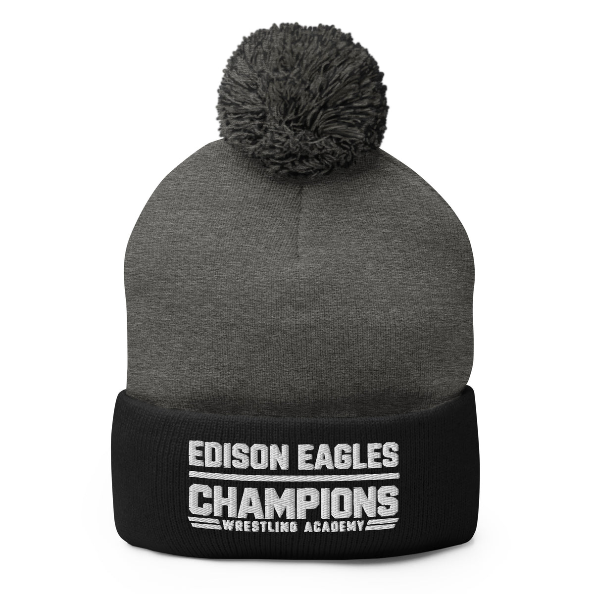Pom-Pom Beanie | Edison Eagles/CWA Wrestling | Crest Logo