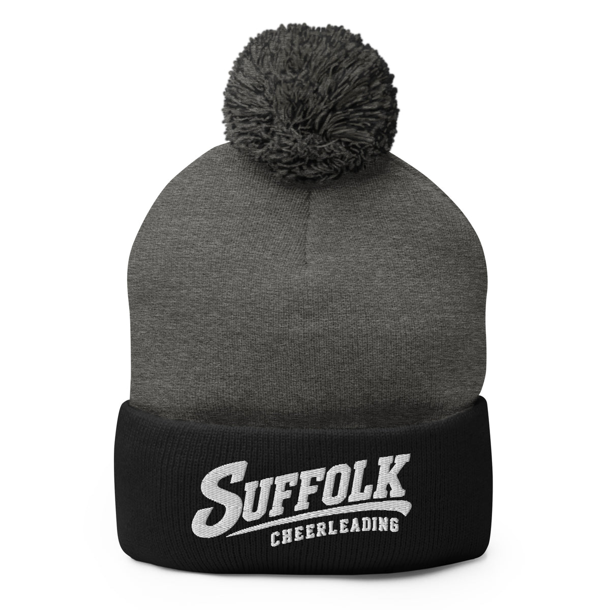 Pom-Pom Beanie | Suffolk University Cheerleading | Athletics Logo