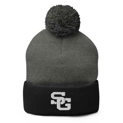Pom-Pom Beanie | Mohawks Baseball 8u | Lettermark Logo