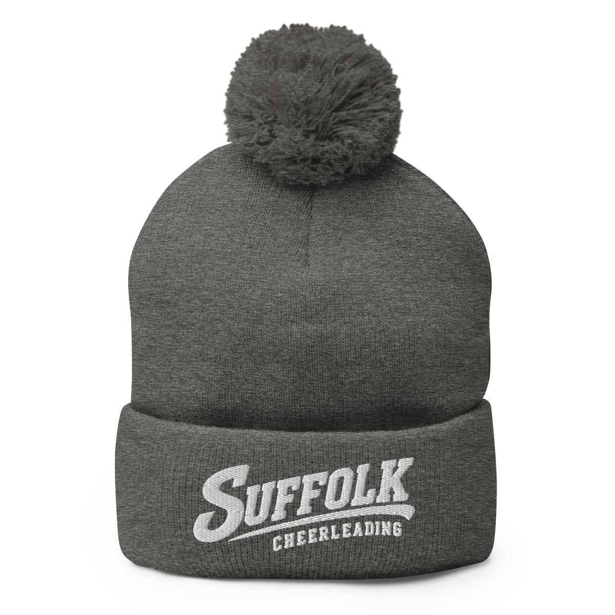 Pom-Pom Beanie | Suffolk University Cheerleading | Athletics Logo