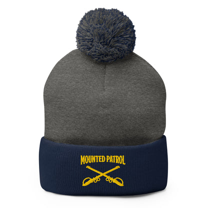 Pom-Pom Beanie | Metro Nashville Police Department Horse Mounted Patrol | Sabres Logo