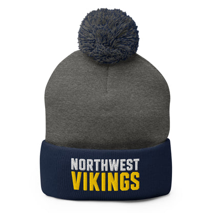 Pom-Pom Beanie | Northwest High School | Vikings Logo