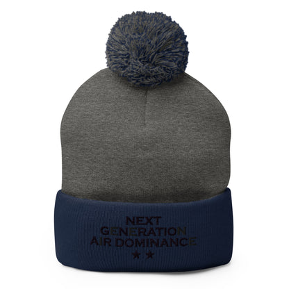 Pom-Pom Beanie | Next Generation Air Dominance | Modern Script Logo