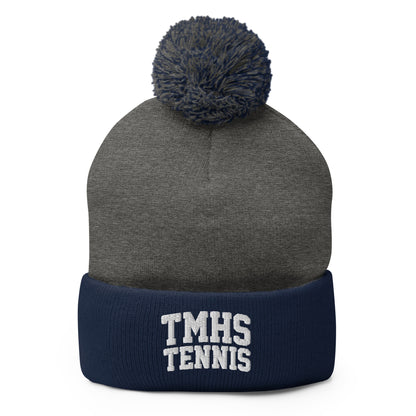 Pom-Pom Beanie | TMHS Tennis | Crest Logo