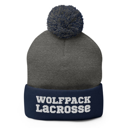Pom-Pom Beanie | North Paulding Lacrosse | Apex Logo