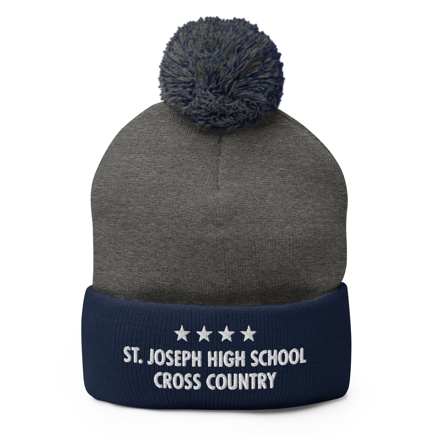 Pom-Pom Beanie | St. Joseph High School - Cross Country | Vanguard Logo