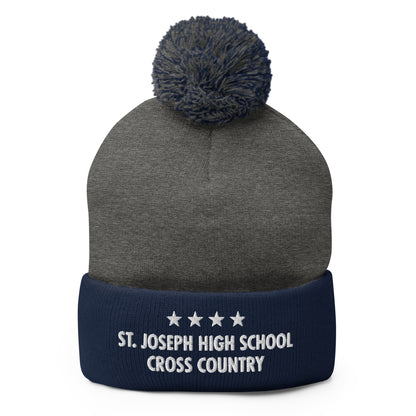 Pom-Pom Beanie | St. Joseph High School - Cross Country | Vanguard Logo