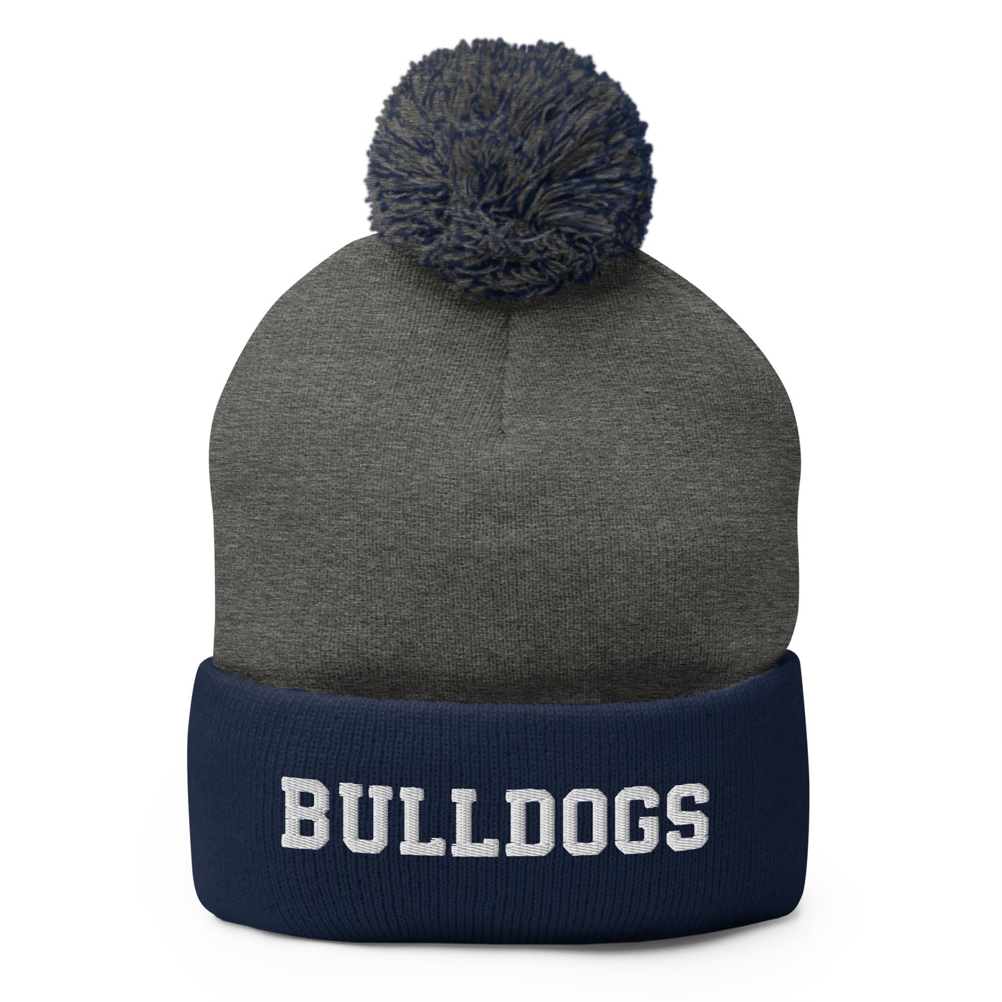 Pom-Pom Beanie | Celina Recreational Football Black | Bulldogs Crest Logo