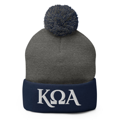 Pom-Pom Beanie | Kappa Omega Alpha | Crest Logo