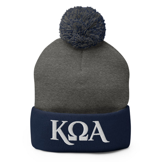 Pom-Pom Beanie | Kappa Omega Alpha | Crest Logo