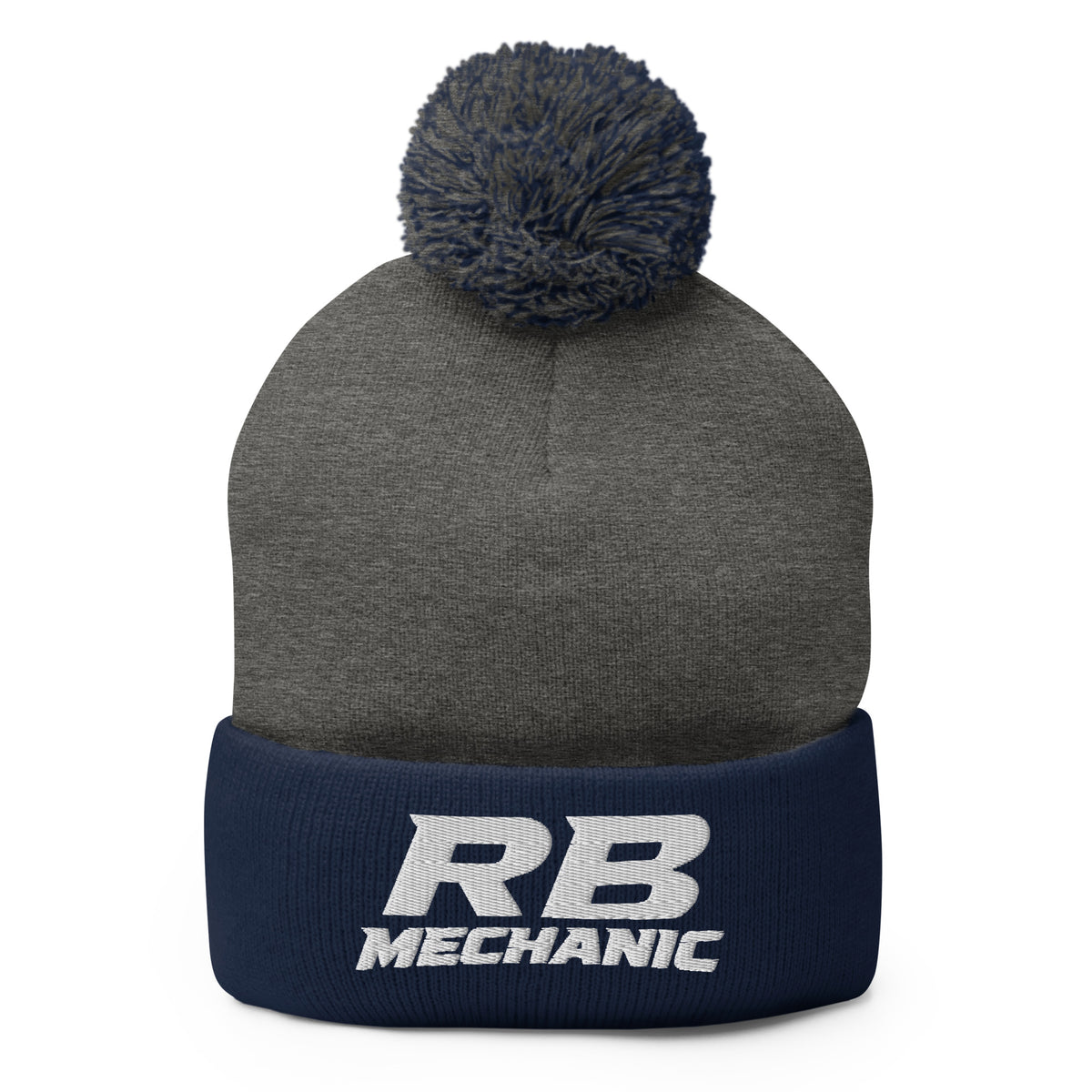 Pom-Pom Beanie | RB Mechanic | Lettermark Logo