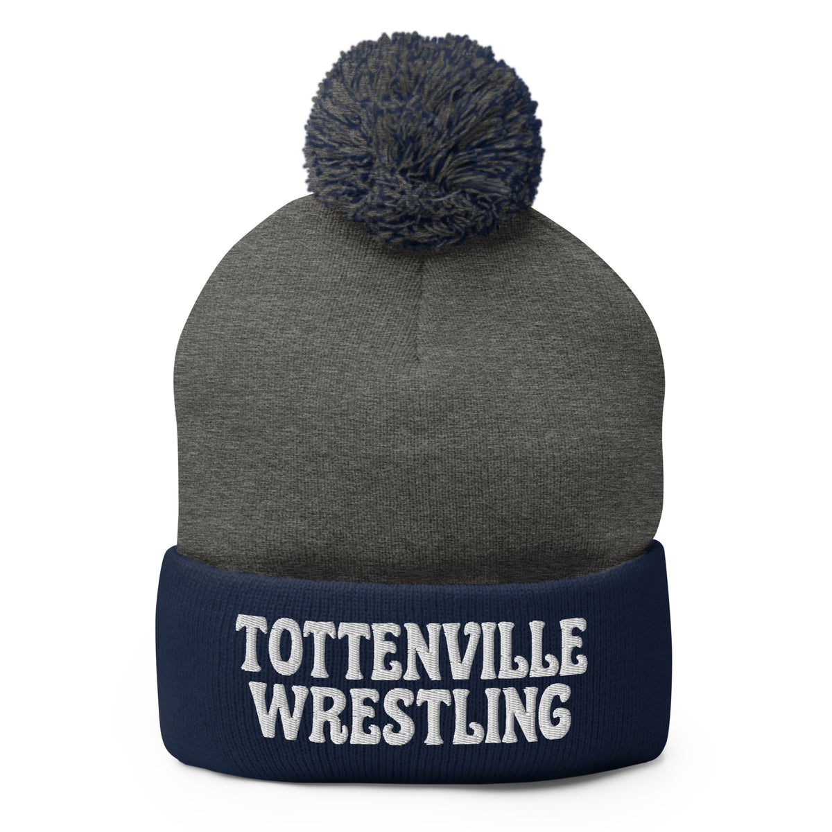 Pom-Pom Beanie | Tottenville wrestling club | Crest Logo
