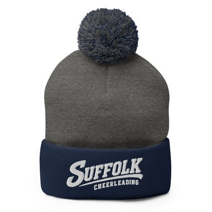 Pom-Pom Beanie | Suffolk University Cheerleading | Athletics Logo