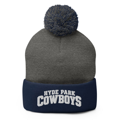 Pom-Pom Beanie | Hyde Park Cowboys | Crest Logo