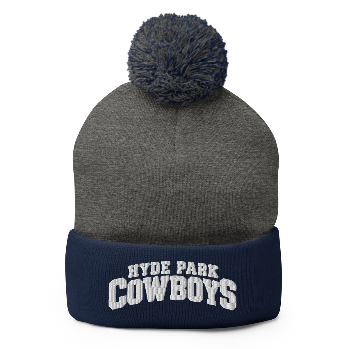 Pom-Pom Beanie | Hyde Park Cowboys | Crest Logo