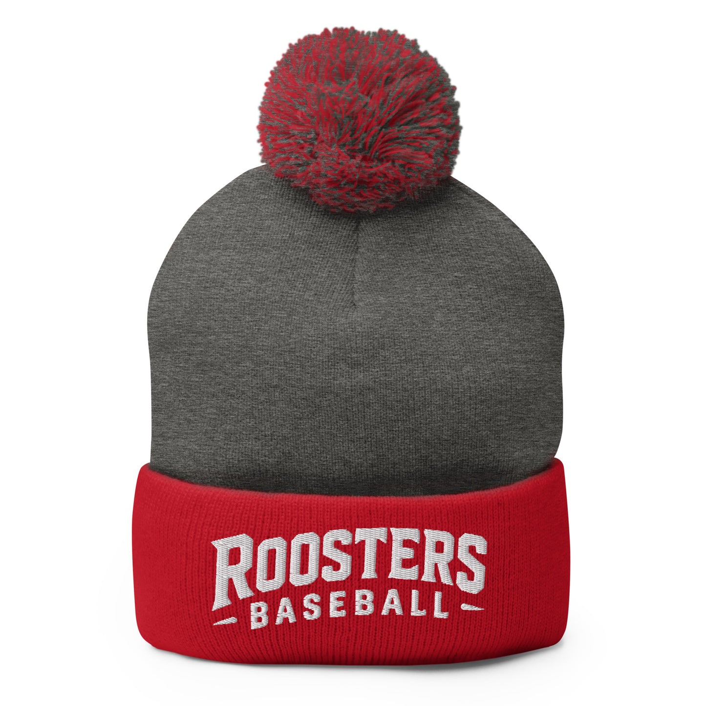 Pom-Pom Beanie | Rooster Nation | Athletic Crest Logo