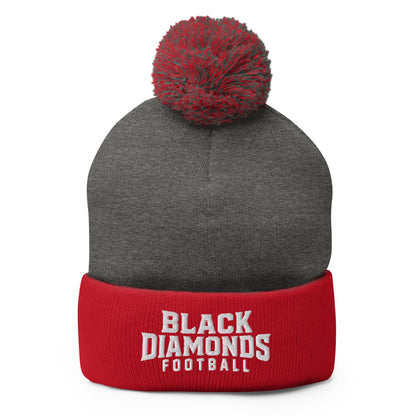 Pom-Pom Beanie | Ashland Black Diamonds | Badge Logo