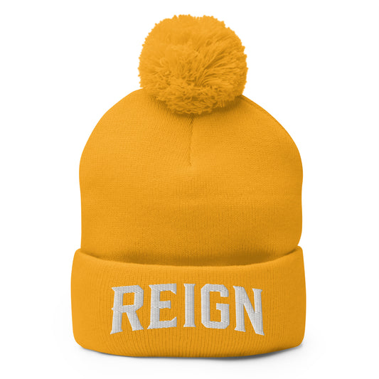 Pom-Pom Beanie | REIGN 10U Softball | Vanguard Logo