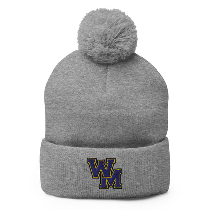 Pom-Pom Beanie | West Memphis Community Christian College Gators | WM-Mark Logo