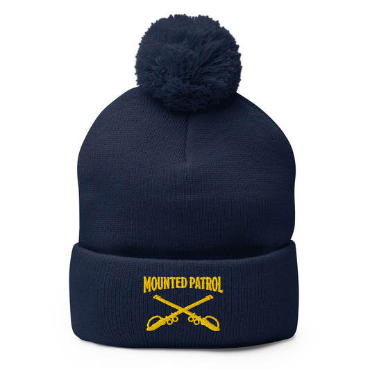 Pom-Pom Beanie | Metro Nashville Police Department Horse Mounted Patrol | Sabres Logo
