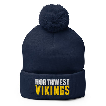 Pom-Pom Beanie | Northwest High School | Vikings Logo
