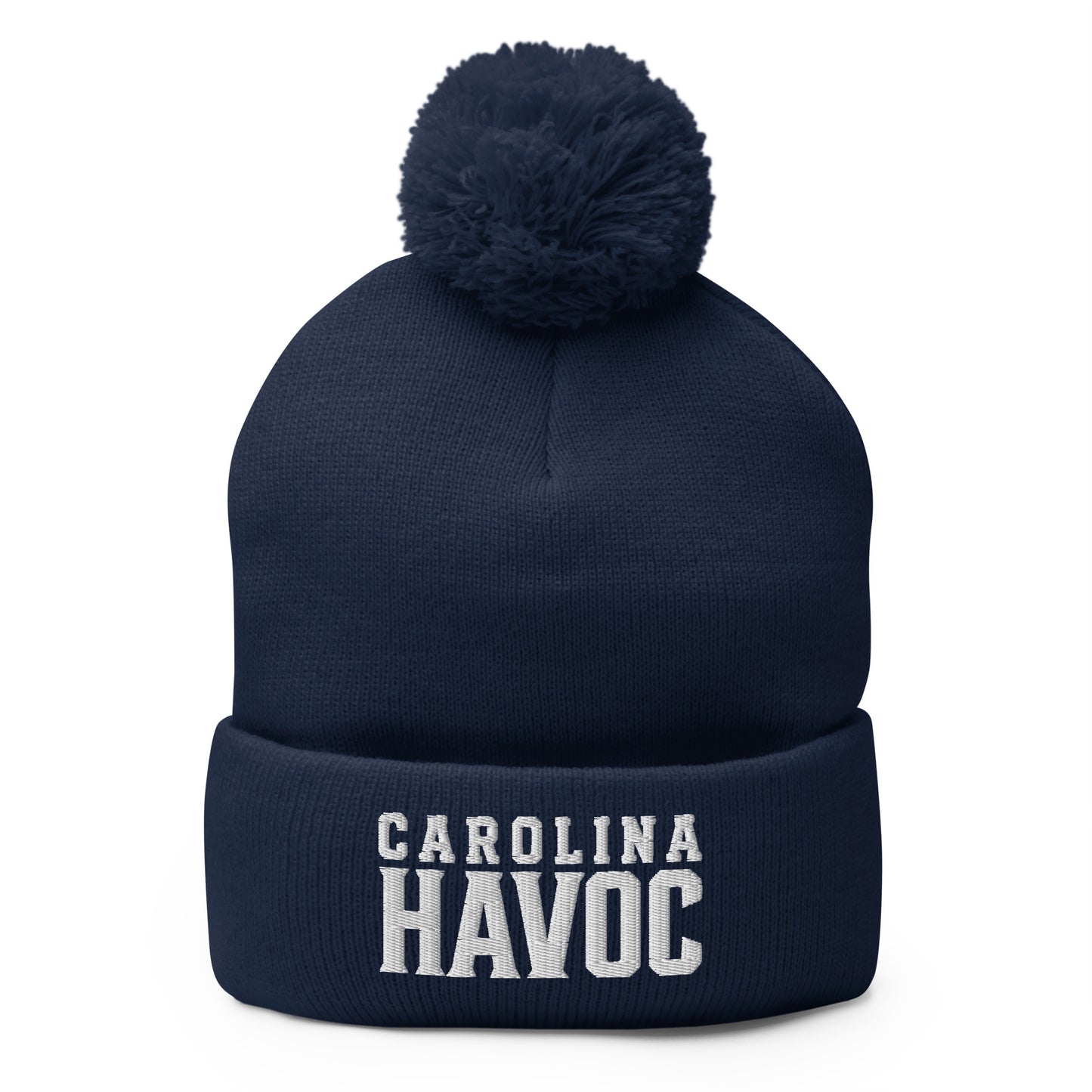 Pom-Pom Beanie | Carolina Havoc | Emblem Logo