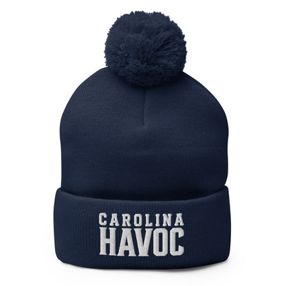 Pom-Pom Beanie | Carolina Havoc | Emblem Logo