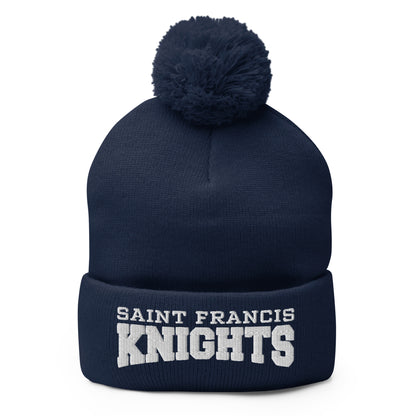 Pom-Pom Beanie | Saint Francis School | Modern Script Logo