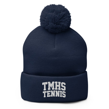 Pom-Pom Beanie | TMHS Tennis | Crest Logo