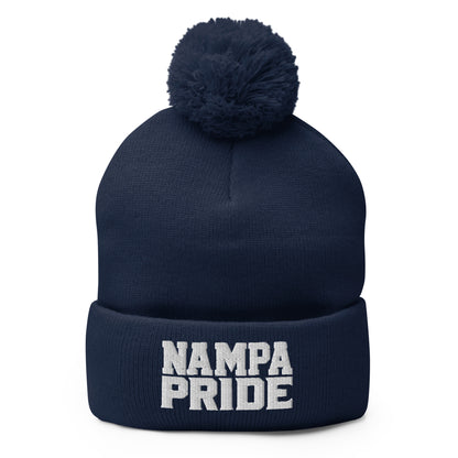 Pom-Pom Beanie | Nampa Pride | Letter Mark Logo