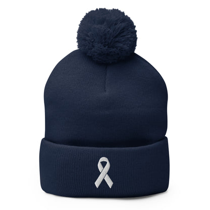 Pom-Pom Beanie | For the 22 | Ribbon Initiative Logo